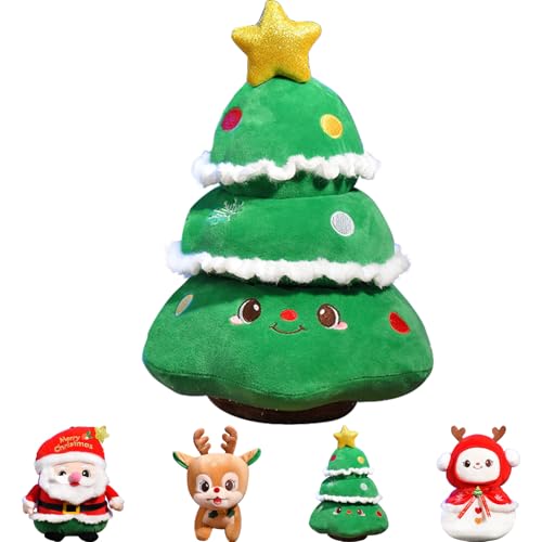 MORAINJAY Weihnachten Kuscheltier Weihnachtsbaum, 9in/23cm Weihnachtsbaum Weiches Fell Plüsch, Plüschtier Christmas Plüschpuppe Dekoration Stofftier Plüsch Figuren Spielzeug für Kinder Mädchen Jungen von MORAINJAY