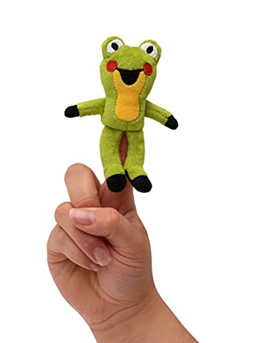 Fingerpuppe Plüsh Tierhandpuppe Handpuppe Handspielpuppe 10 cm Original Der Kleine Maulwurf Grün Frosch Handpuppe Handspielpuppe für Kinder Jungen Mädchen von MORAVSKÁ ÚSTŘEDNA BRNO, d.u.v.