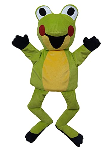 Handpuppe Tierhandpuppen 37 cm Original Der Kleine Maulwurf, Grün Frosch, Tierfigur theatrepuppe Handspielpuppe für Kinder Jungen Mädchen Plüsh von MORAVSKÁ ÚSTŘEDNA BRNO, d.u.v.