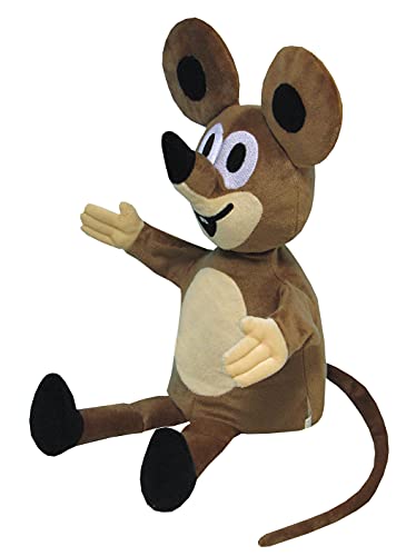 Handpuppe Tierhandpuppen 40 cm Original Der Kleine Maulwurf, Braun Maus Sitzend, für Kinder Jungen Mädchen von Generic