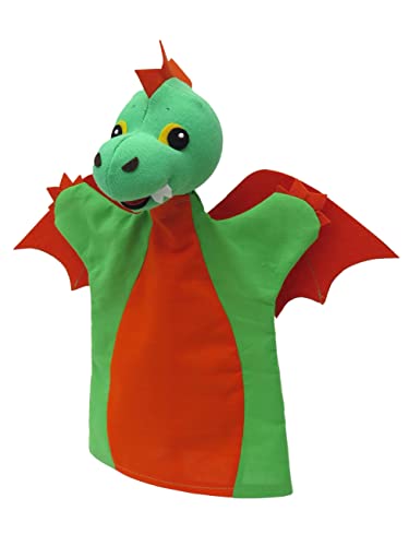 Handpuppe Tierhandpuppen Drache 28 cm, Ideal für Puppentheatre und Rollenspiele, für Kinder Baby Jungen Mädchen von MORAVSKÁ ÚSTŘEDNA BRNO, d.u.v.