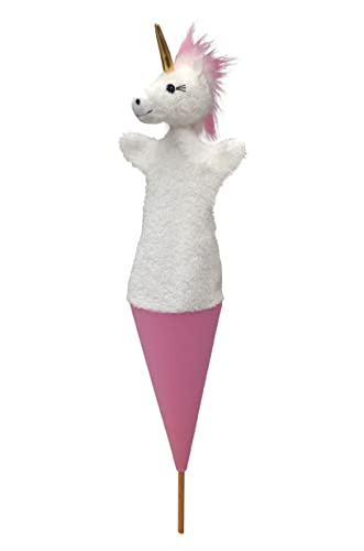 Marionette Handpuppe Tierhandpuppen Einhorn Unicorn 58 cm, Ideal für Puppentheatre und Rollenspiele, für Kinder Baby Jungen Mädchen von MORAVSKÁ ÚSTŘEDNA BRNO, d.u.v.