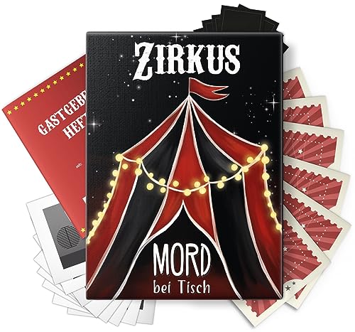 Mord bei Tisch Krimidinner für Zuhause - 6 bis 8 Personen - Der Zirkus Fall - Das Krimi Spiel ab 16 Jahren – Ideal als Krimi Dinner für eine mörderische Dinnerparty von MORD bei Tisch