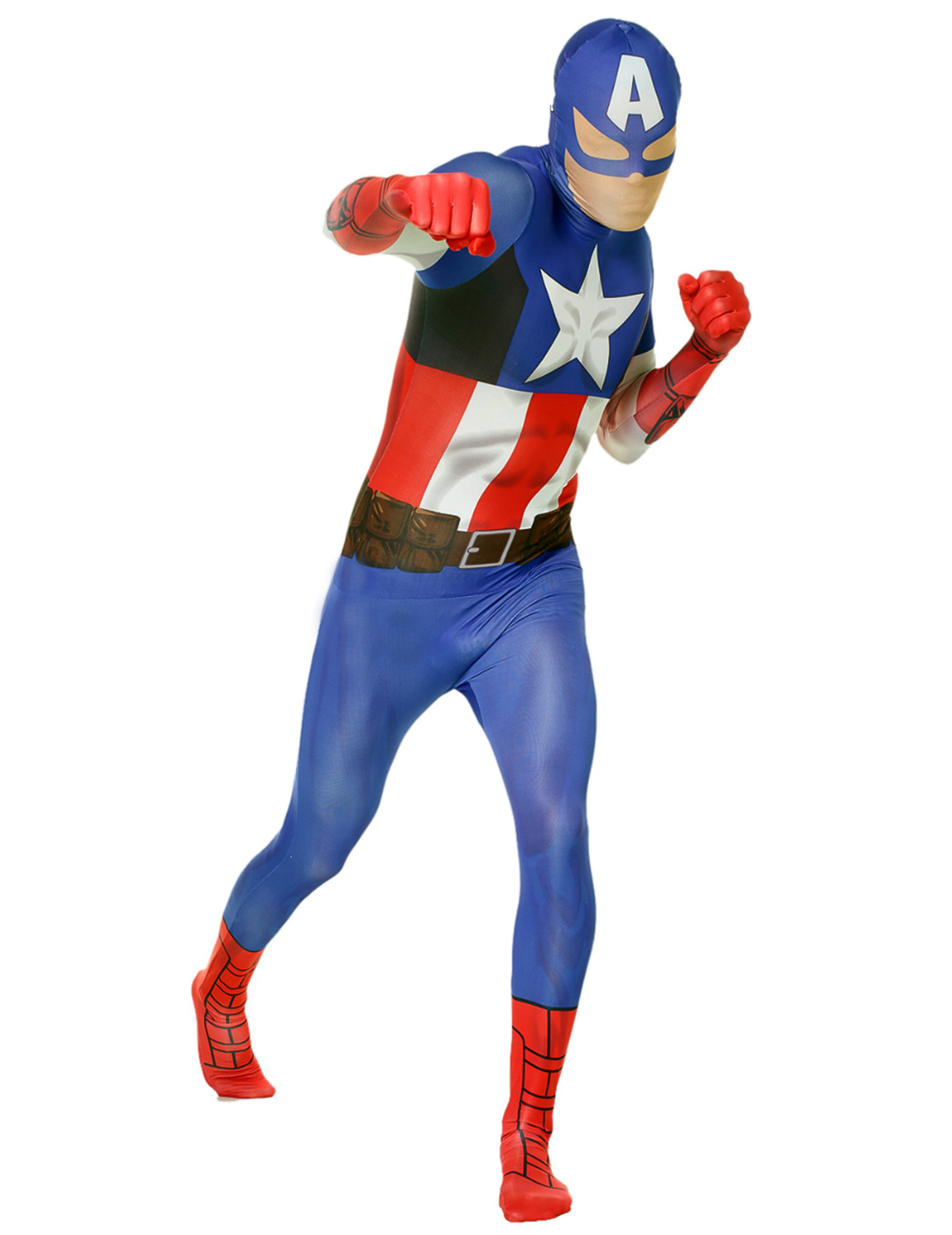 Marvel Captain America Value Morphsuit Lizenzware blau-weiss-rot von MORPHSUITS