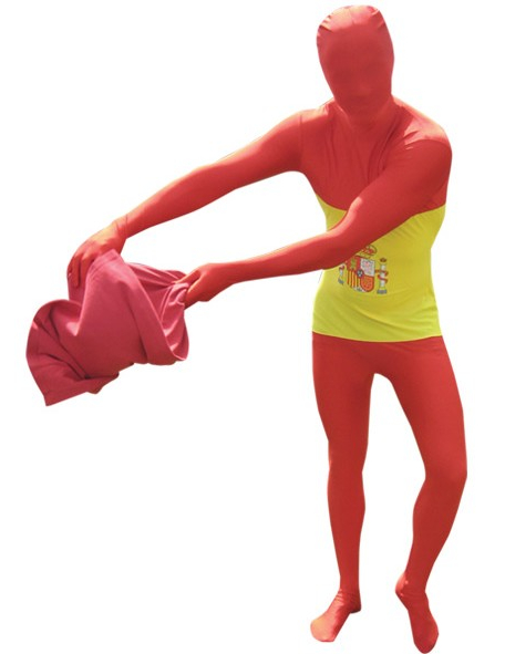 Morphsuit Spanien Fanartikel gelb-rot von MORPHSUITS