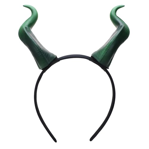 MOSTORY Grüne Teufelshörner Stirnband für Erwachsene, Dämonenhörner Stirnband für Frauen Cosplay Halloween Party Outfit, Dämonisches Ochsenhorn Haarband mit Clips für Renaissance Renfaire Fotoshooting MOSTORY Grüne Teufelshörner Stirnband für Erwachsene, Dämonenhörner Stirnband für Frauen Cosplay Halloween Party Outfit, Dämonisches Ochsenhorn Haarband mit Clips für Renaissance Renfaire Fotoshooting von MOSTORY