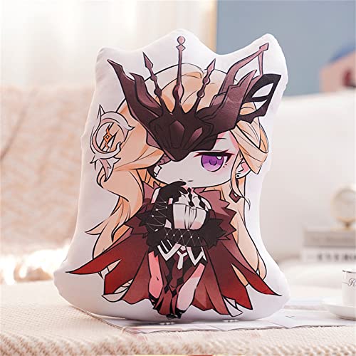 MOTAO Genshin Impact Plüsch Kissen Plüschkissen Hu Tao Xiao Klee Puppe Alle Charaktere Merch Doppelseitig Drucken Zierkissen Anime Cosplay Plüschpuppe Geschenk, 45x35 cm (La Signora) von MOTAO