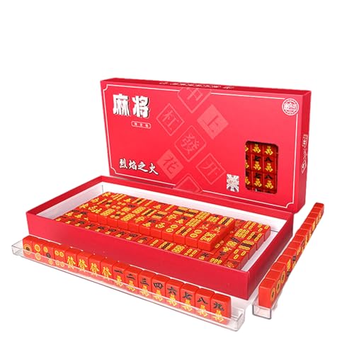 MOTHAF Mahjong-Set in Reisegröße, kleines Mahjong-Set | Kleines chinesisches Mahjong-Set | Mini-Mahjong-Familienbrettspiel, leicht zu transportieren für Reisen, Studentenwohnheime von MOTHAF