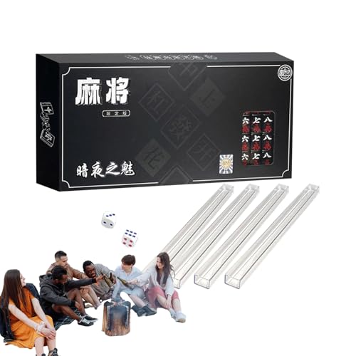 MOTHAF Mahjong-Set in Reisegröße, kleines Mahjong-Set - Tragbares Mahjong-Set | Traditionelles chinesisches Mahjong-Spiel für draußen, im Schlafsaal, auf Reisen von MOTHAF