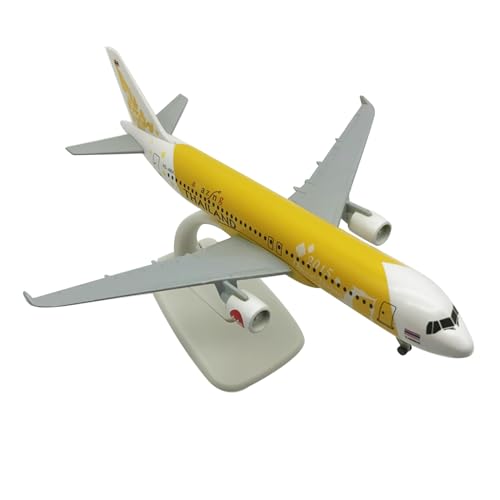 MOUDOAUER 1:400 Thailand A320 Flugzeug Modell Simulation Flugzeug Modell Luftfahrt Modell Flugzeug Kits für Sammlung und Geschenk von MOUDOAUER