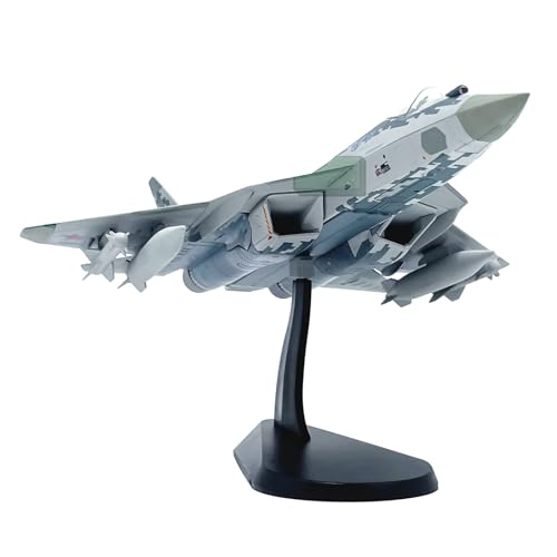 MOUDOAUER 1:72 Scale Russian Air Force Sukhoi Su-57 Fighter Model Alloy Model Diecast Plane Model for Collection von MOUDOAUER