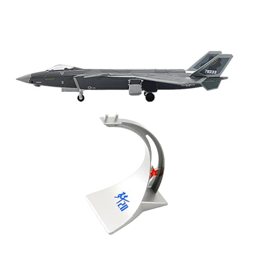 MOUDOAUER Chengdu J-20 Scale Chinese Air Force 1:144 Fire Fang Fighter Model Alloy Model Diecast Plane Toy for Collection von MOUDOAUER