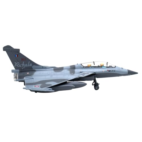 MOUDOAUER Maßstab 1:100 Air Force Rafale B Camouflage Flugzeug Fighter Modell Legierung Modell Druckguss Flugzeug Modell für Sammlung von MOUDOAUER