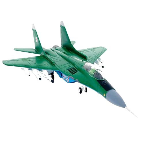 MOUDOAUER Maßstab 1:100 Nordkoreanische Luftwaffe MIG-29A Fulcrum Fighter Modell Legierung Modell Druckguss Flugzeugmodell für Sammlung von MOUDOAUER