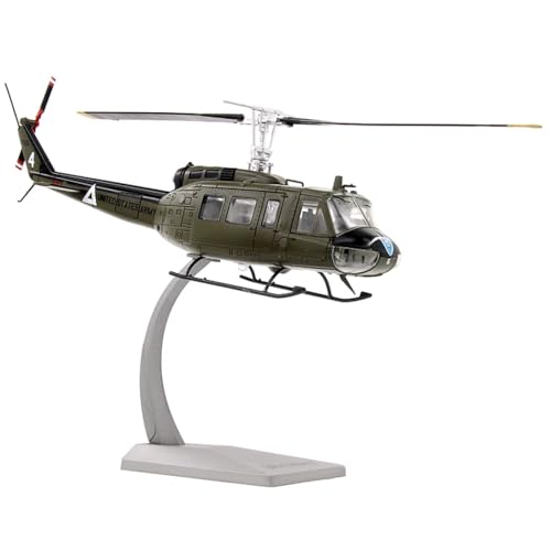 MOUDOAUER Maßstab 1:48 USA UH-1 Huey Hubschrauber Flugzeugmodell Legierung Modell Druckguss Flugzeug Modell für Sammlung von MOUDOAUER