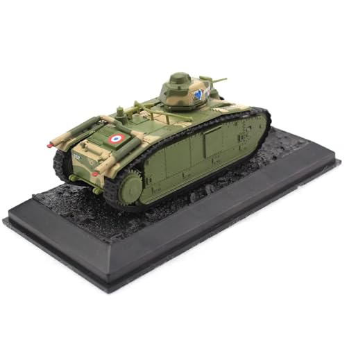 MOUDOAUER Maßstab 1:72 Legierung Frankreich Armee Char B1 Bis Kampffahrzeug Panzer Modell Kämpfer Militär Modell Druckguss Panzer Modell für Sammlung von MOUDOAUER