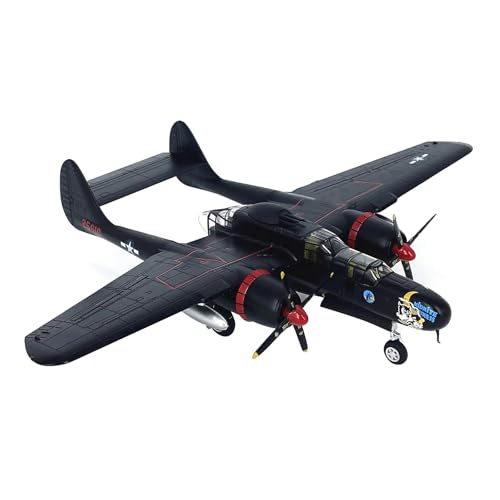 MOUDOAUER Maßstab 1:72 USA Air Force P-61B Black Widow Fighter Modell Legierung Modell Druckguss Flugzeug Spielzeug für Sammlung von MOUDOAUER