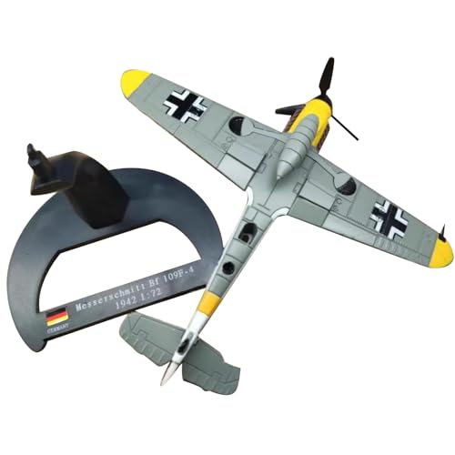 MOUDOAUER Maßstab 1:72 WWII Deutschland Messerschmitt Bf-109F-4 Kampfmodell Legierungsmodell Druckguss Flugzeugmodell für Sammlung von MOUDOAUER