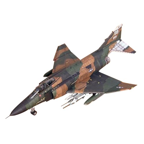 MOUDOAUER Paper US F-4B Fighter, 1:33 Papier Modell Simulation Fighter Militärwissenschaft Ausstellungsmodell (Unassembled Kit) Modellsammlung von MOUDOAUER