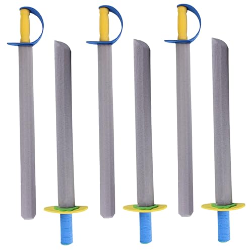 6 PCs Schwertschwert für Kinder 21 in Long Eva Foam Messer Spielzeugschwert 2 Stile Safe Soft Cosplay -Schaumschwerte für Spielen Spielzeug für Jungen Mädchen zum Spielen von Kriegerknight, zuf von MOUNTTU