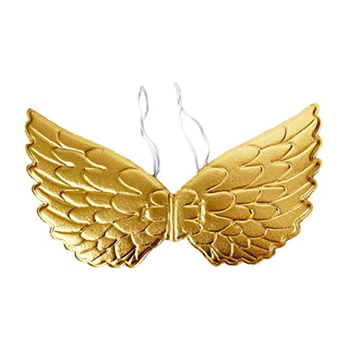 Halloween Angel Wings Kostüm für Kinder Cosplay Angel Wings mit 2 Schultergurten Leichte Halloween -Cosplay -Requisiten für Rollenspiele Performance -Kostüme -Accessoires 17.32x9.06 Zoll Golden von MOUNTTU