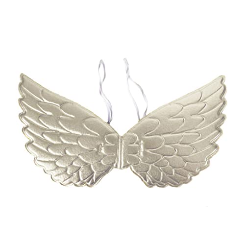 Halloween Angel Wings Kostüm für Kinder Cosplay Angel Wings mit 2 Schultergurten Leichte Halloween -Cosplay -Requisiten für Rollenspiele Performance -Kostüme -Accessoires 17.32x9.06 Zoll Silber von MOUNTTU