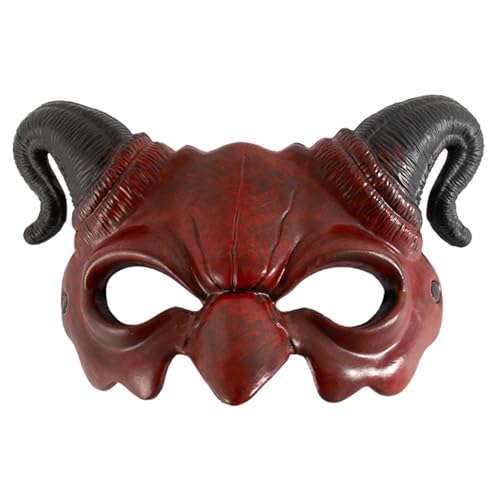Halloween Dämonenmaske Halbgesichts-Teufelsmaske Gruseliges Geistermonster Cosplay-Kostüm für Halloween-Party-Make-up Gruselmaske Geistergesichtsmaske Teufelsmaske Monstermaske Halloween Dämonenmaske Halbgesichts-Teufelsmaske Gruseliges Geistermonster Cosplay-Kostüm für Halloween-Party-Make-up Gruselmaske Geistergesichtsmaske Teufelsmaske Monstermaske von MOUNTTU