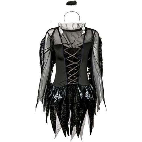 Halloween Frauen Kostüme gefallen Engel Kostüm Schwarz Bat Fallen Angel Devil Vampire Witch Kleid Erwachsener Cosplay m von MOUNTTU