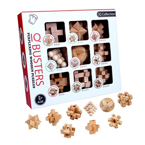 MOUNTTU Hölzerne Hirnteaser Jigsaw 3D Lock Brain Lock intellektuelles Bildungsspielzeug für Kindergeschenk von MOUNTTU