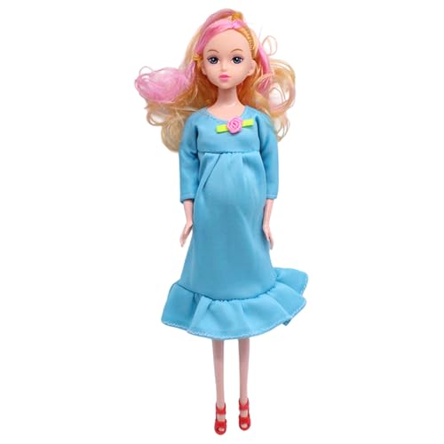 Schwangere Puppe, 11, 8 Zoll, sicheres Spielzeug einer schwangeren Mutter mit Baby, modische, kreative Babypuppe mit beweglichem Gelenk als Geschenk für Kinder, Kinderspielzeug, Puppe, Babypuppe Schwangere Puppe, 11, 8 Zoll, sicheres Spielzeug einer schwangeren Mutter mit Baby, modische, kreative Babypuppe mit beweglichem Gelenk als Geschenk für Kinder, Kinderspielzeug, Puppe, Babypuppe von MOUNTTU