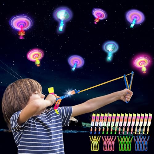 MOYKSRR 15 Stück LED Leuchtspielzeug Partyartikel, Fliegendes Spielzeug Party Set, LED Licht Erstaunliches Hubschrauber - Mitbringsel Kindergeburtstag, Schleuderspielzeug, Goodie Bag Stuffers von MOYKSRR