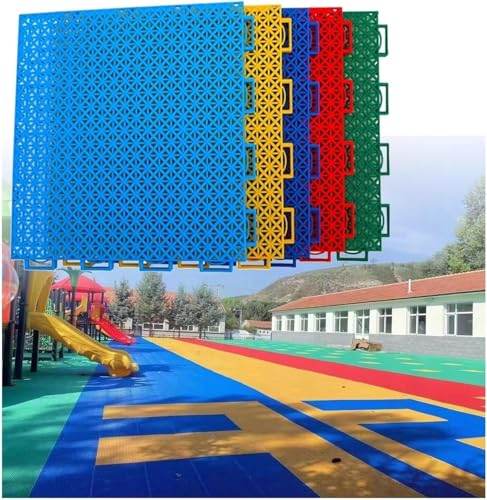 MOZ4dxy DIY Outdoor Sport Court Fliesen, Park Schule Spielplatz Kindergarten Modular ineinander greifenden Boden(Blu) von MOZ4dxy