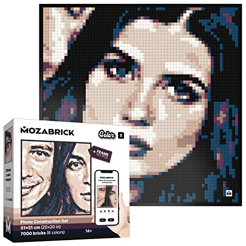 MOZABRICK Color S- Klemmbaustein Mosaik Foto Bausatz, personalisiertes Geschenk, Benutzerdefiniert, Bild Baukasten, Bauset, Pixel Art Kunst Steckbaustein Gemälde von MOZABRICK