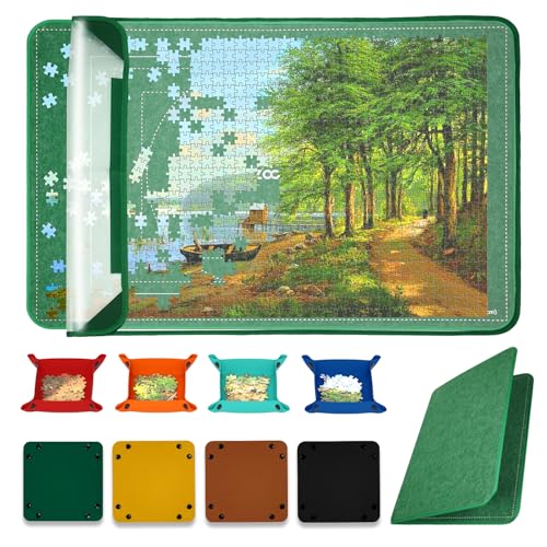 MOZOOSON Faltbares Puzzlebrett 1500 Teile, Tragbare Puzzlematte mit Staubdichter & 8 Puzzle Sortierer, Puzzle Board zur Aufbewahrung von Puzzles, Jigsaw-Zubehör mit Rutschfester Oberfläche MOZOOSON Faltbares Puzzlebrett 1500 Teile, Tragbare Puzzlematte mit Staubdichter & 8 Puzzle Sortierer, Puzzle Board zur Aufbewahrung von Puzzles, Jigsaw-Zubehör mit Rutschfester Oberfläche von MOZOOSON