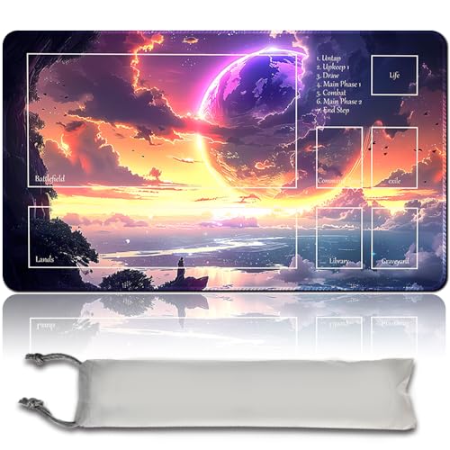 Board Game 60x35CM MTG Playmat + Free Waterproof Bag Compatible for OCG CCG RPG TCG MTG Playmat,Mouse pad Desk Mats (MTG 31 (6),with Zone) von MPLR BOARD GAME