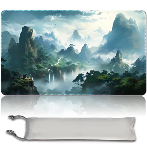 Brettspiel MTG Playmat + Freie wasserdichte Tasche, Genähte Kanten,Card Enthusiasten TCG Playmat Mouse Pad MTG Spielmatten Mit Zonen (Original Playmat) (No Zone,Unclaimed Territory) von MPLR BOARD GAME