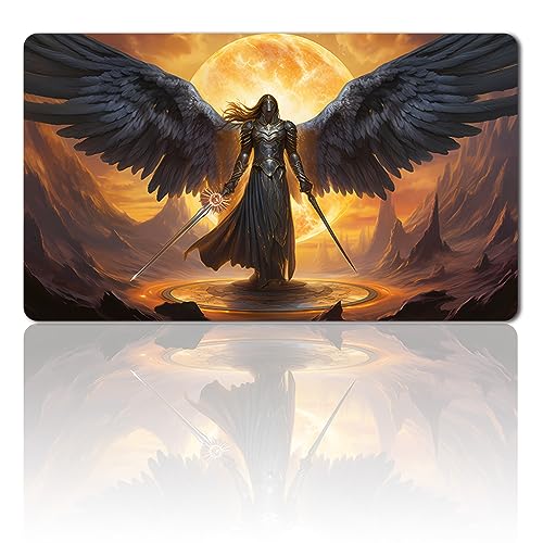 MPLR BOARD GAME Brettspiel MTG Spielmatten+Kostenlose wasserdichte Bag,Stitched Edges,Smooth Rubber Surface,MTG PlayMat with Zones(An Original Angel of Destiny Playmat) (No Zone) von MPLR BOARD GAME