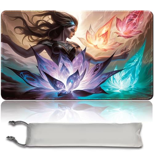 MPLR BOARD GAME Brettspiel MTG Spielmatten+Kostenlose wasserdichte Bag,Stitched Edges,Smooth Rubber Surface,MTG PlayMat with Zones(An original Black Lotus Playmat) (MTG (5) - NO Zone) von MPLR BOARD GAME