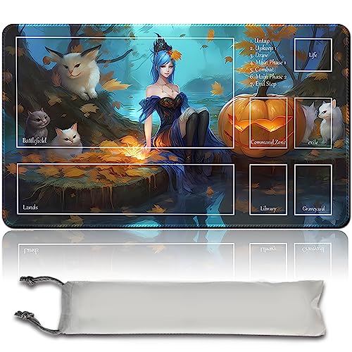 MPLR BOARD GAME Brettspiel MTG Spielmatten+Kostenlose wasserdichte Bag,Stitched Edges,Smooth Rubber Surface,MTG PlayMat with Zones(An original MTG Playmat) von MPLR BOARD GAME