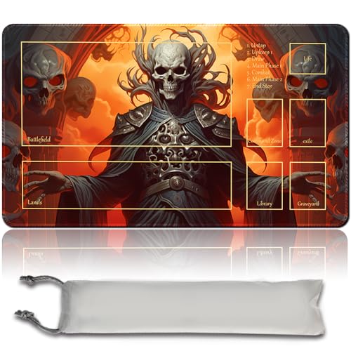 MPLR BOARD GAME Brettspiel MTG Spielmatten + Kostenlose wasserdichte Bag,Stitched Edges,Smooth Rubber Surface,MTG PlayMat with Zone (An Original MTG Playmat) (with Zone,ASHIOK, Nightmare Muse) von MPLR BOARD GAME