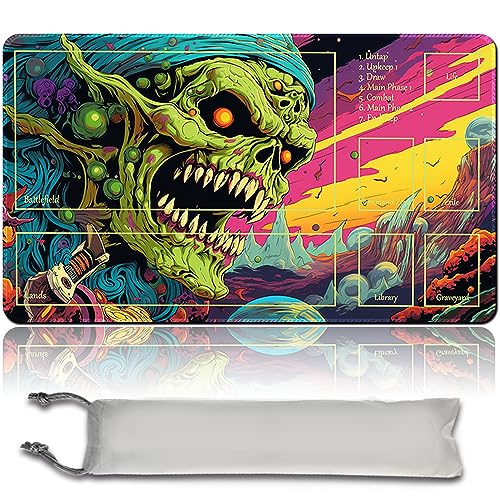 ZNDRSPLT & OKAUN - Brettspiel MTG Spielmatten+Kostenlose Wasserdichte Bag,Stitched Edges,Smooth Rubber Surface,MTG PlayMat with Zones(An Original MTG Playmat) (ZNDRSPLT & OKAUN3) von MPLR BOARD GAME