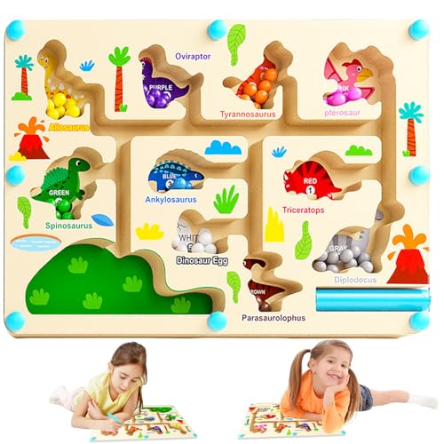 MPXEAVG Spielzeug Magnetspiel Labyrinth, 2 in 1 Magnetspiel Labyrinth, Farben & Zahlen Lernspiele Geschenk Spielzeug, Farbe Matching Learning Counting Puzzles Sorting Boards, Motorikspielzeug von MPXEAVG