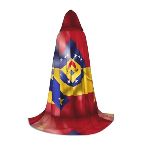 MQGMZ Vielseitiger Kapuzenumhang mit Flagge von Venezuela, Unisex, Halloween, Cosplay, Halloween, Rollenspiel von MQGMZ