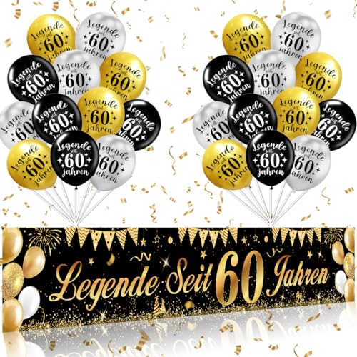 Legende Seit 60 Jahren Banner, Deko 60 Geburtstag Mann Frau,Luftballon 60 Geburtstag Mann,60. Geburtstag Deko,Luftballons 60 Geburtstag,Banner 60 Geburtstag Mann Frau,60 Geburtstag Mann Deko von MQIAN