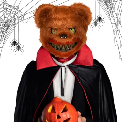 Bärenmaske Halloween, Halloween Maske Horror, Gruselige Masken, Maske Bär Halloween Kinder Erwachsene für Halloween Karneval Fasching Kostüm Cosplay von MQIAN