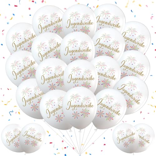 Jugendweihe Deko Junge Mädchen,25 pcs Jugendweihe Ballon Luftballons von MQIAN