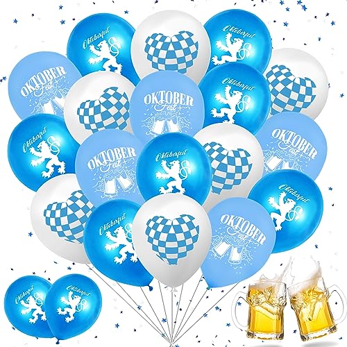 Oktoberfest Deko, 30 Stück Oktoberfest Luftballons, Oktoberfest Ballons, Oktoberfest Dekoration, Bayrische Dekoration, Luftballons Oktoberfest von MQIAN