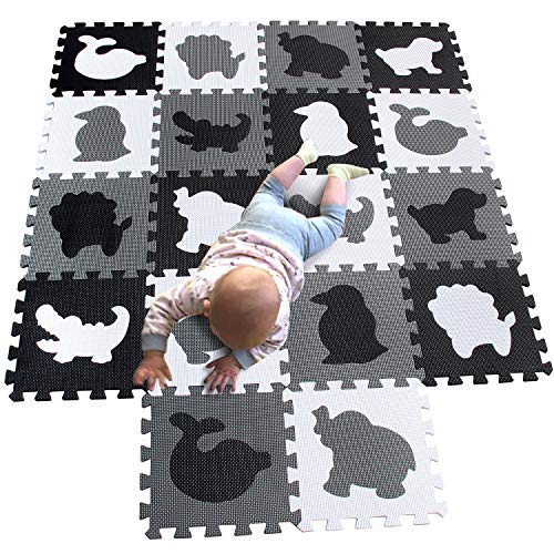 MQIAOHAM® 18 Stücke Baby puzzelmatten für Babys spielmatte Kinder puzzlematte Teppich Tier G301018-P051HBH von MQIAOHAM