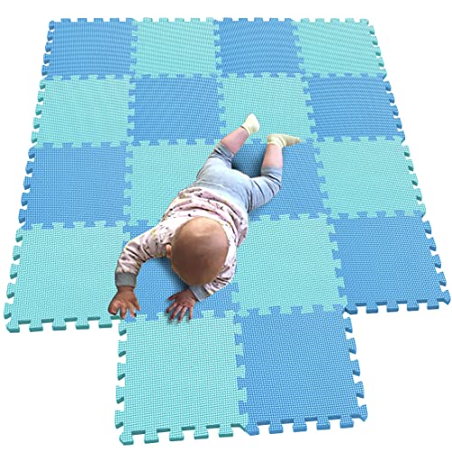 MQIAOHAM® 18 Stücke Baby puzzelmatten für Babys spielmatte Kinder puzzlematte Teppich G301018-107108 von MQIAOHAM