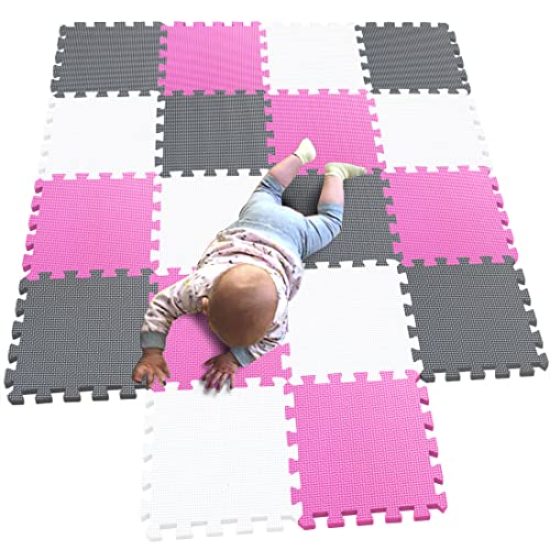 MQIAOHAM® 18 Stücke Baby puzzelmatten für Babys spielmatte Kinder puzzlematte Teppich G301018-101103112 von MQIAOHAM